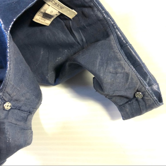 J.CREW Metallic Pleated Tiered Tank 0 - Picture 9 of 11